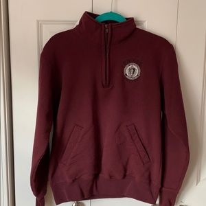 UMass Amherst Maroon 1/4 zip sweatshirt